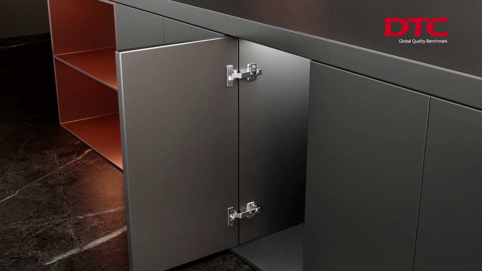 cabinet with DTC C82 hinges