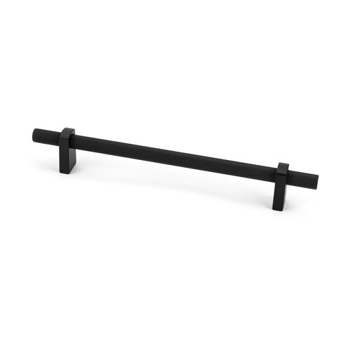 Luca Knurled Designer Pull, 160mm, Matte Black