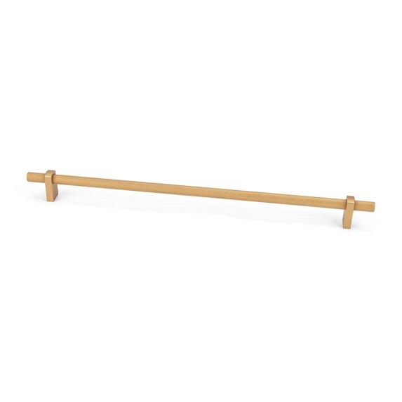 Luca Knurled Designer Pull, 320mm, Natural Brass
