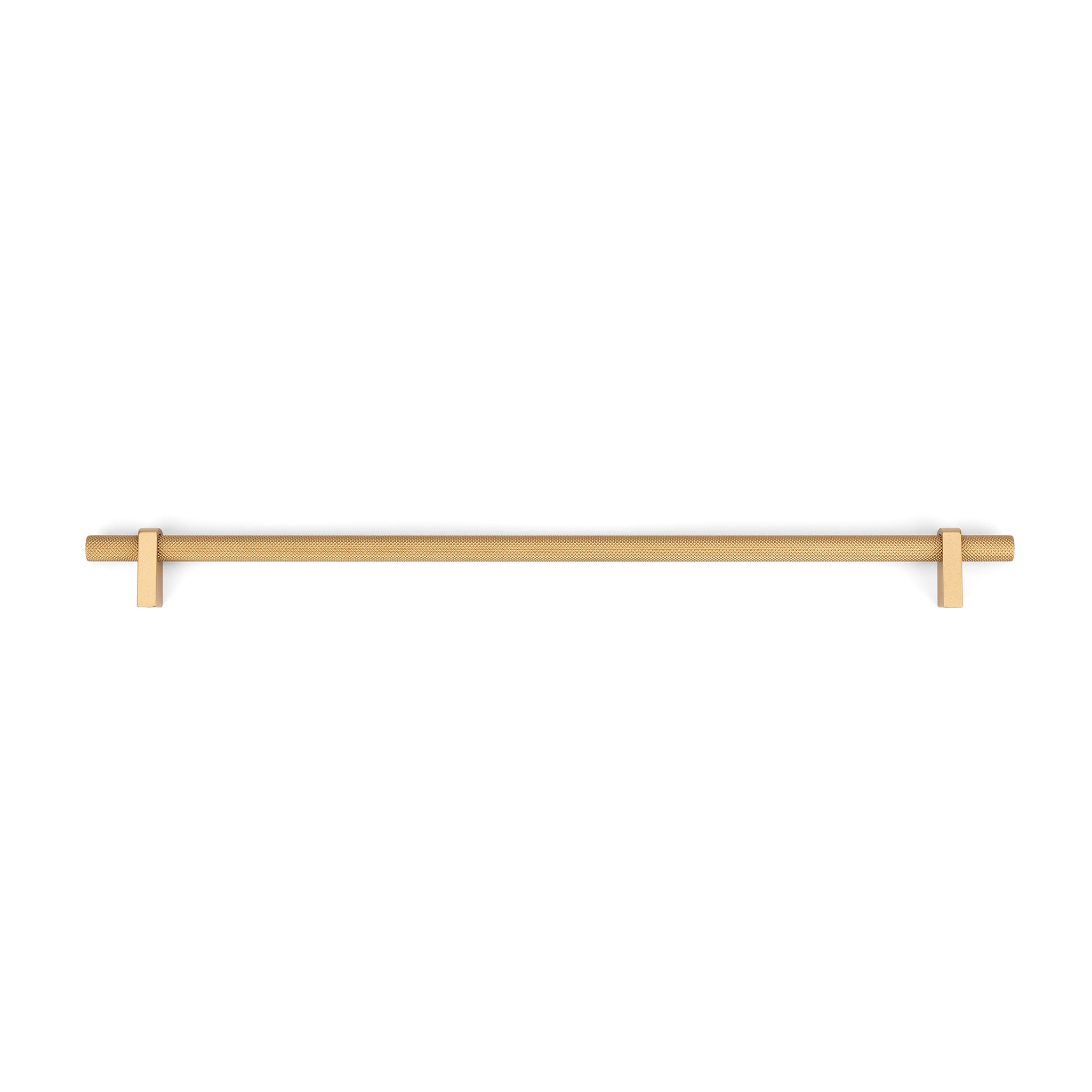 Luca Knurled Designer Pull, 320mm, Natural Brass