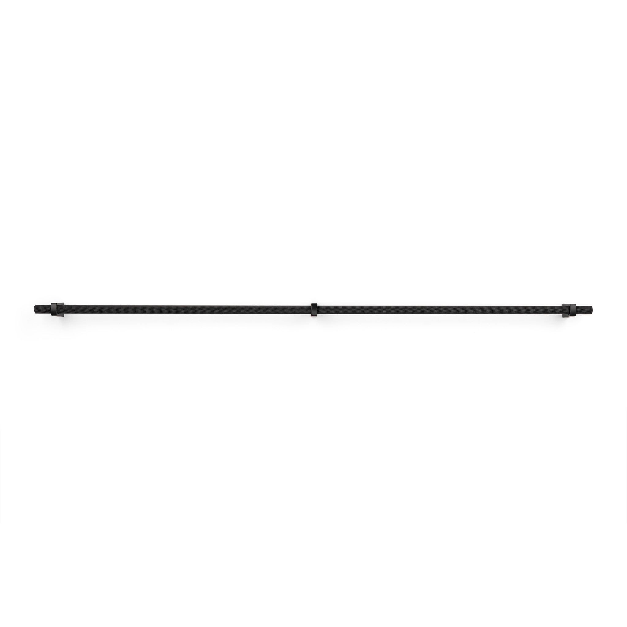 Luca Knurled Designer Pull, 640mm, Matte Black