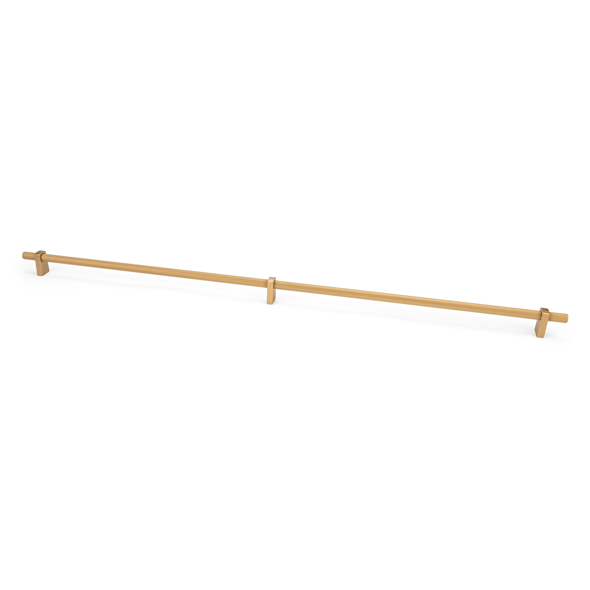 Luca Knurled Designer Pull, 640mm, Natural Brass