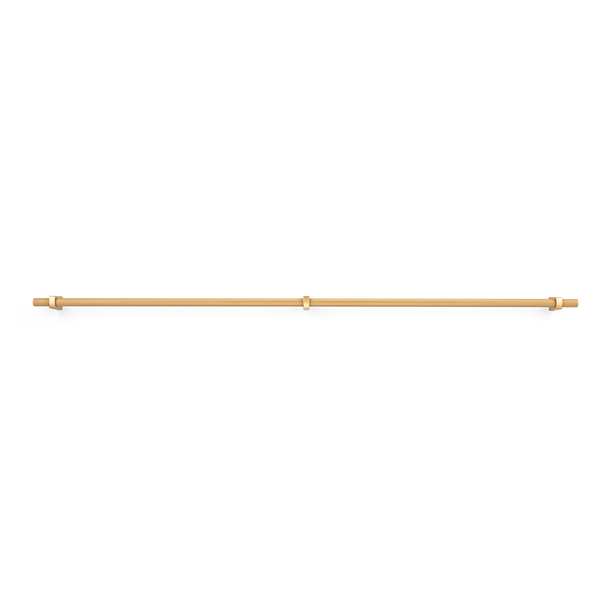 Luca Knurled Designer Pull, 640mm, Natural Brass