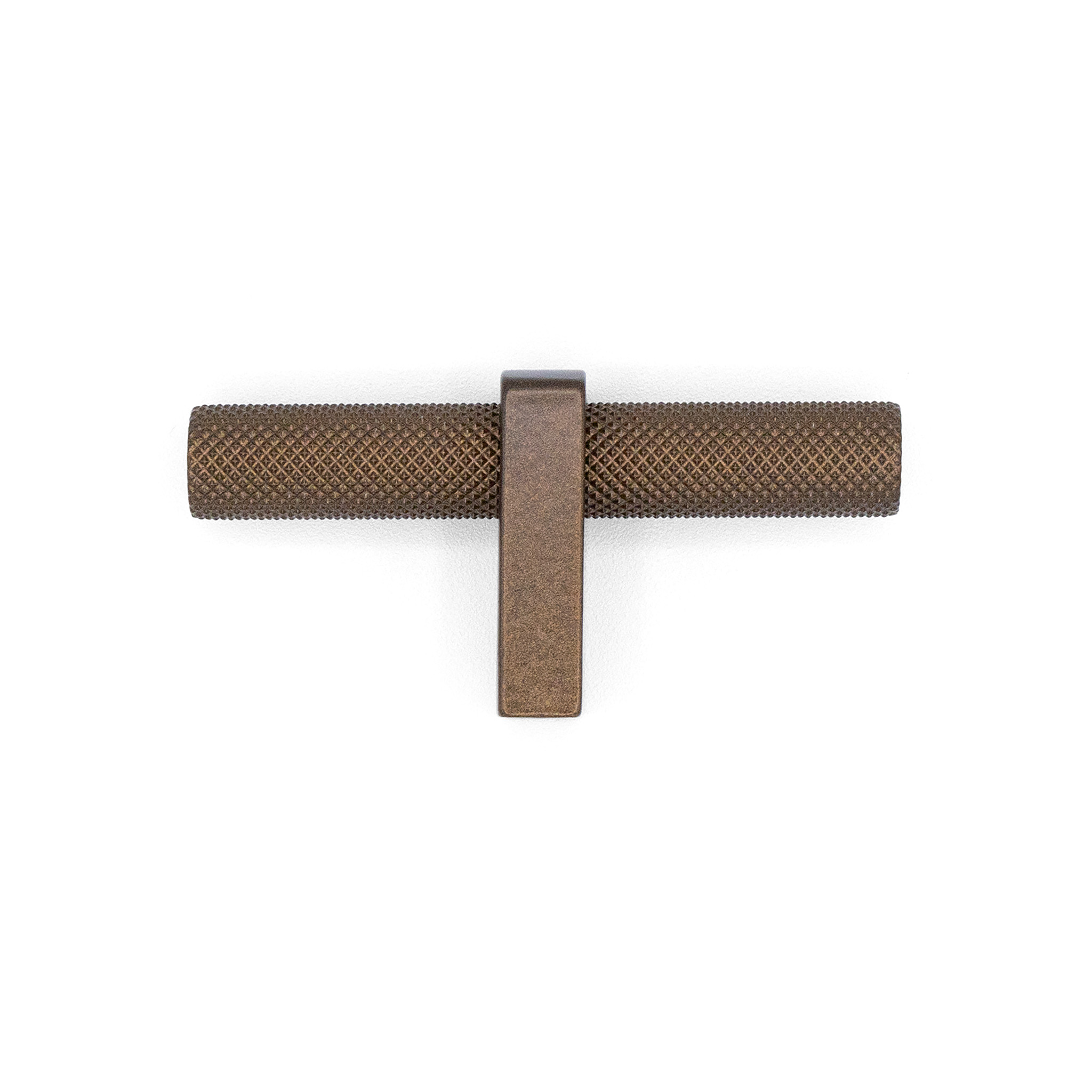 Luca Knurled Designer T-Knob, Cocoa Bronze