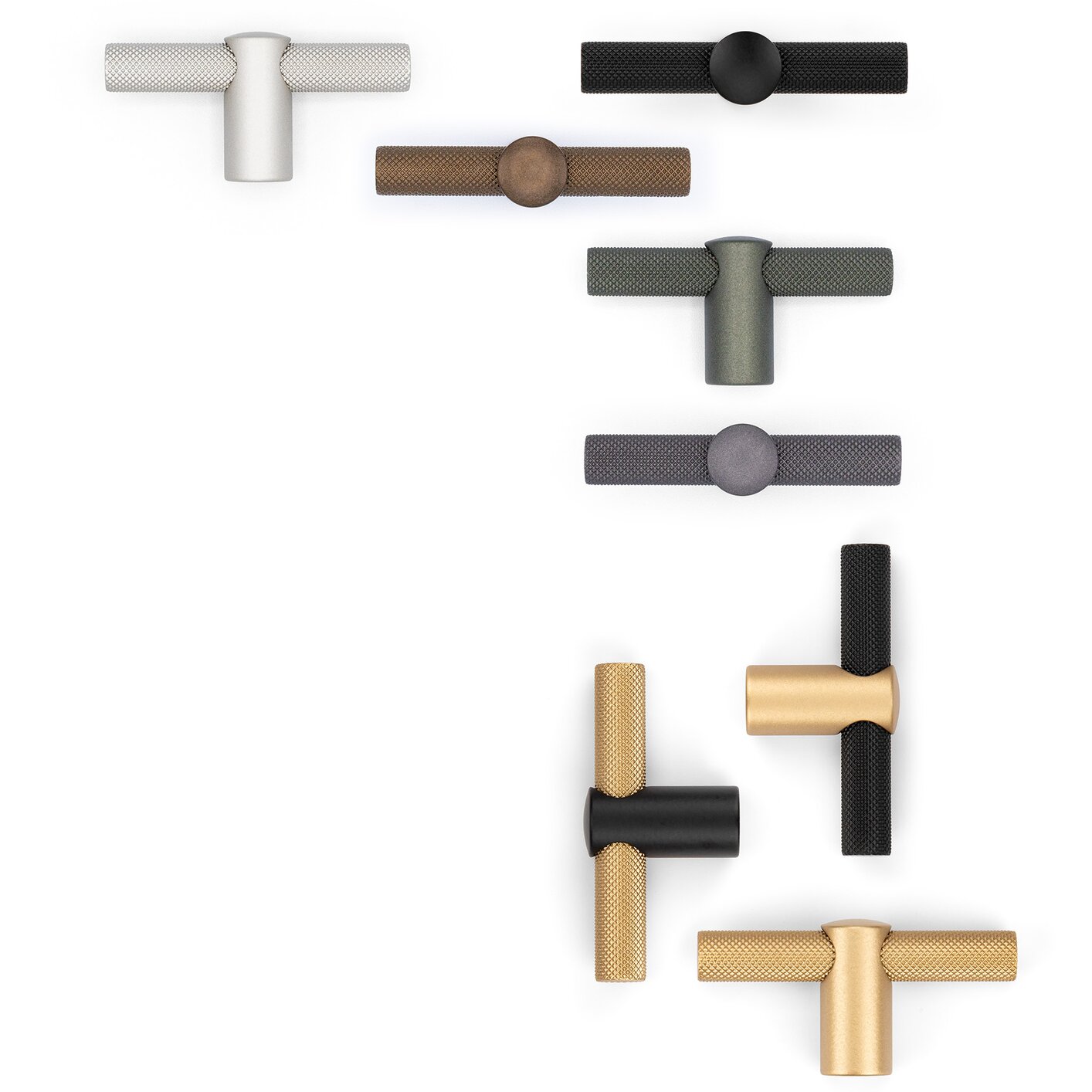 Renate Knurled Designer T-Knob (8171) by Citterio Giulio