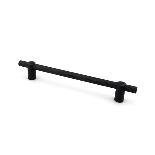 Renate Knurled Designer Pull, 160mm, Matte Black