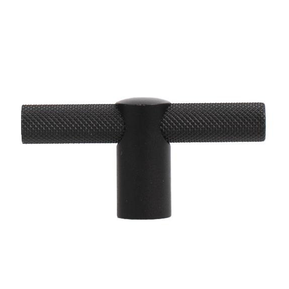 Renate Knurled Designer T-Knob, Matte Black