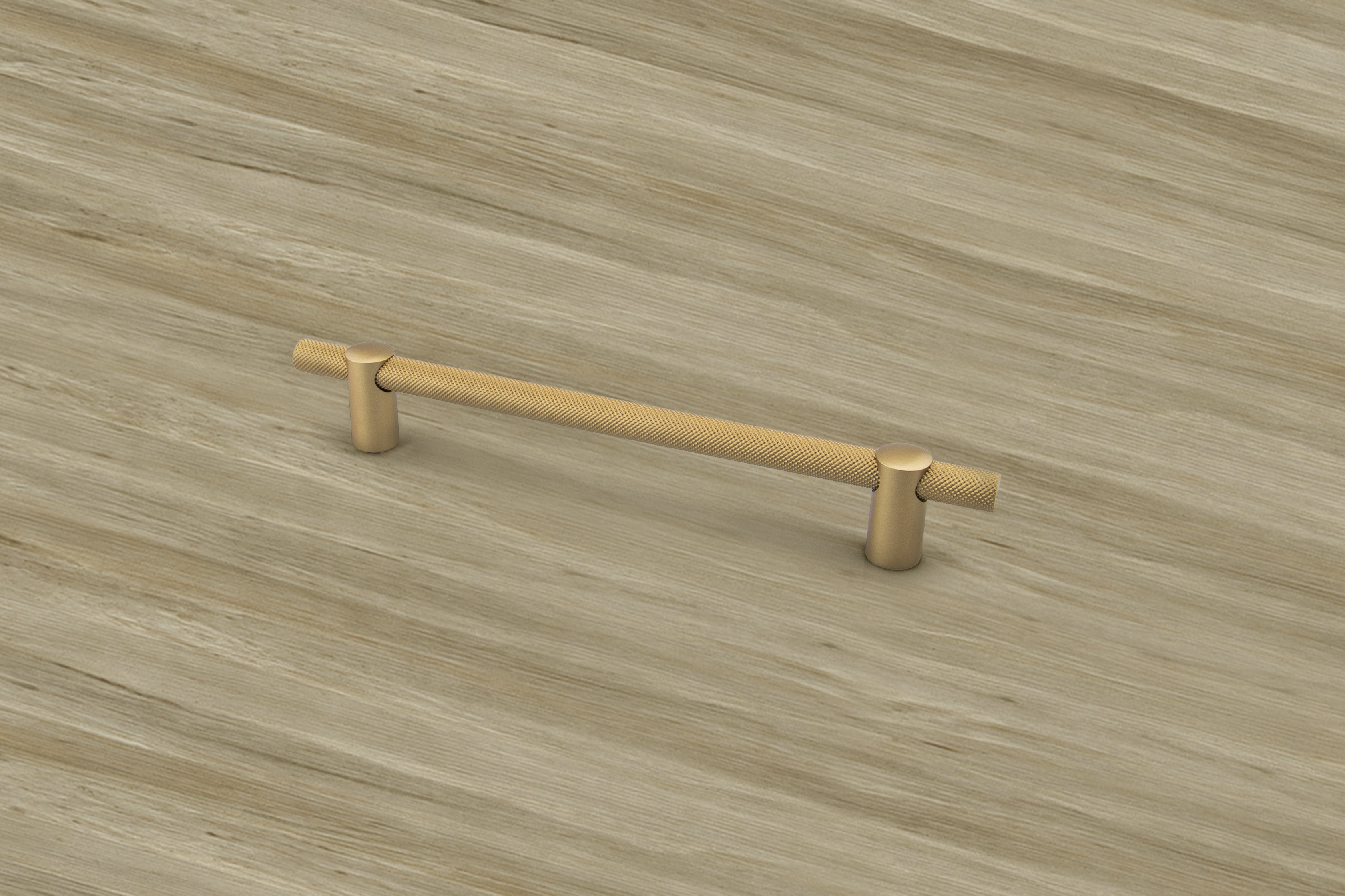 Renate Knurled Designer Pull, 320mm, Natural Brass