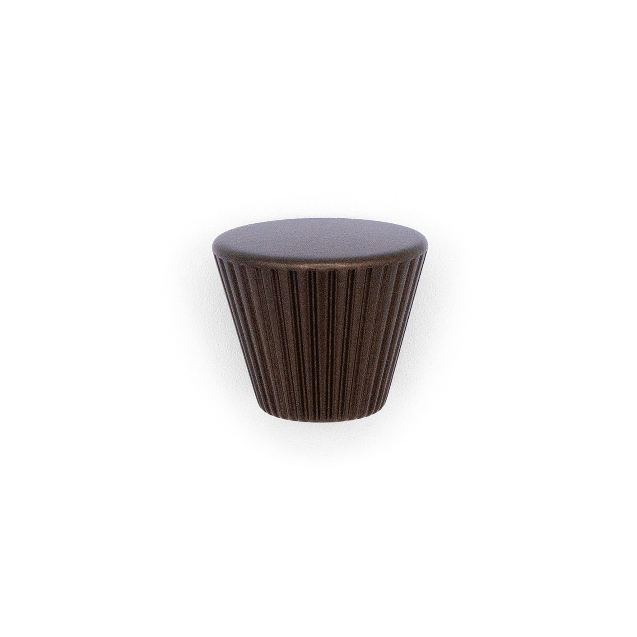 Lineas Fluted Designer Knob, 30mm, Cocoa Bronze