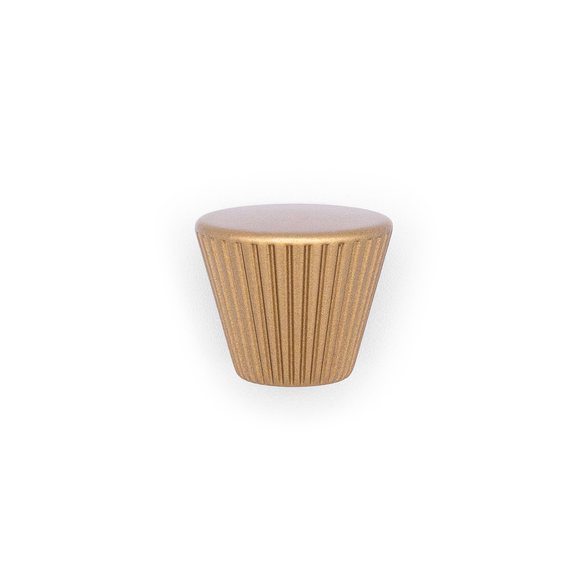 Lineas Fluted Designer Knob, 30mm, Matte Gold