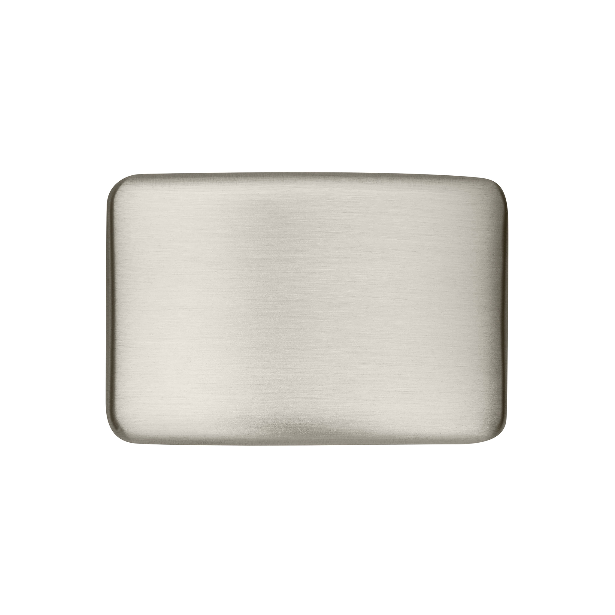 Tan Contemporary Knob, 34x23mm, Brushed Nickel