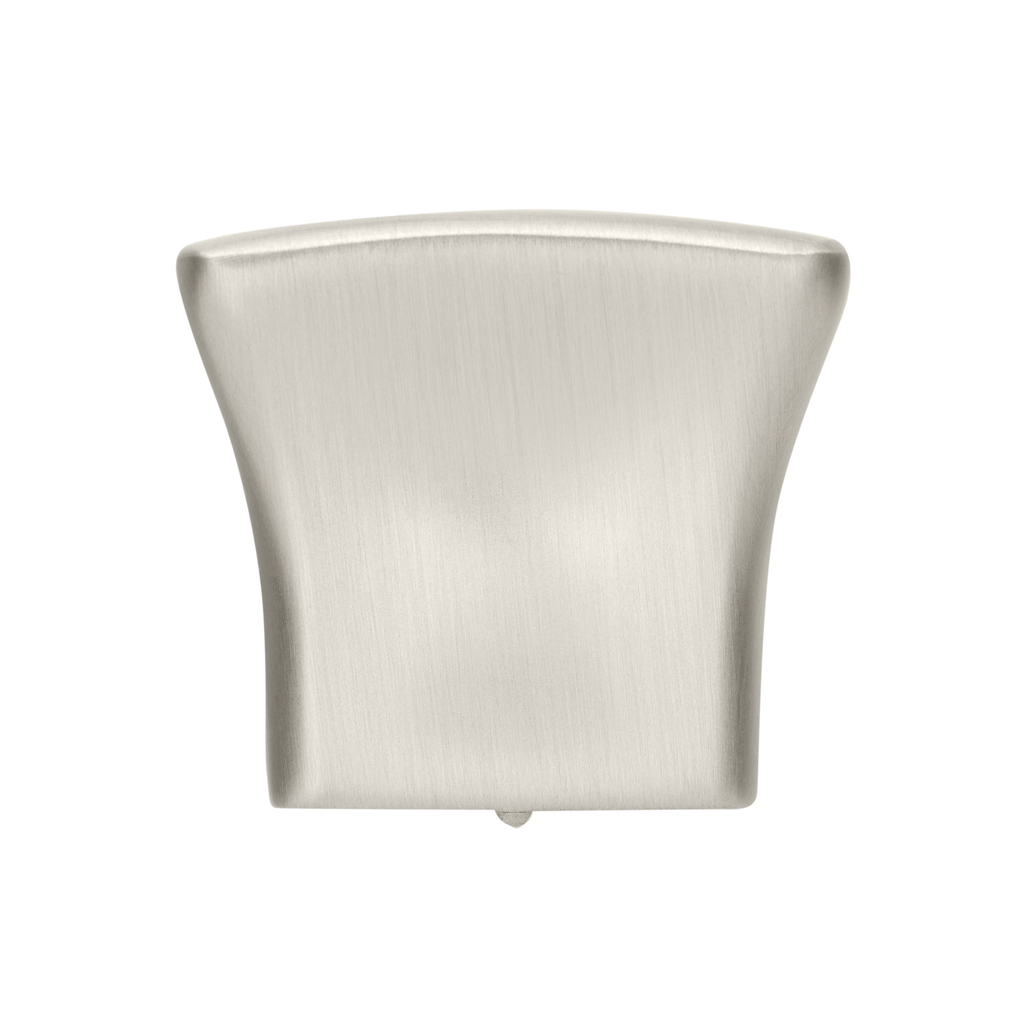 Tan Contemporary Knob, 34x23mm, Brushed Nickel