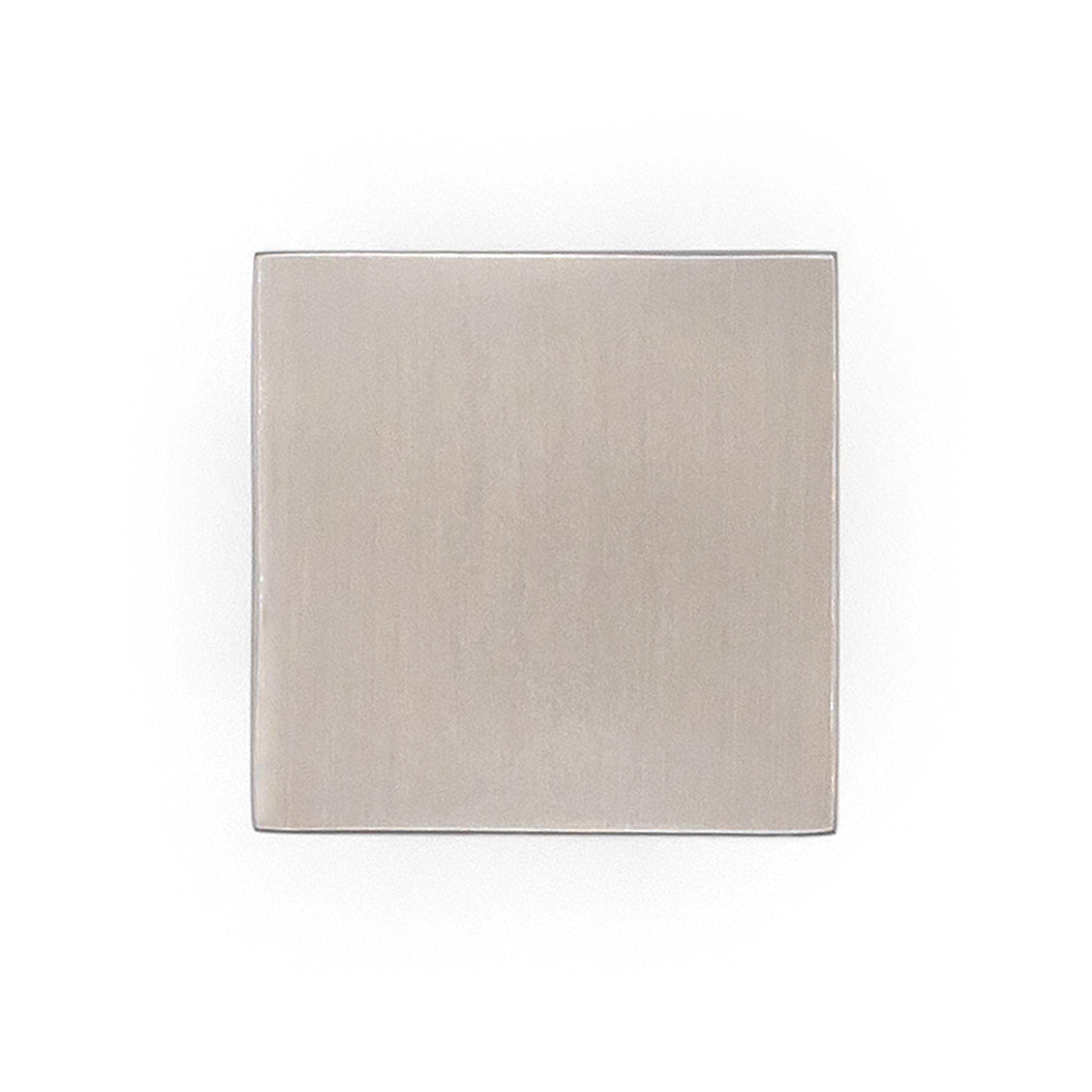 Alumina Modern Square Knob, 37mm, Brushed Satin Nickel