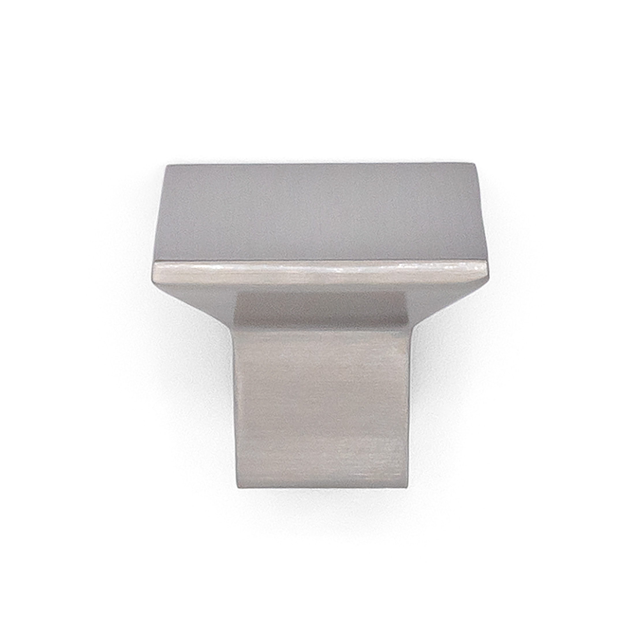 Alumina Modern Square Knob, 37mm, Brushed Satin Nickel