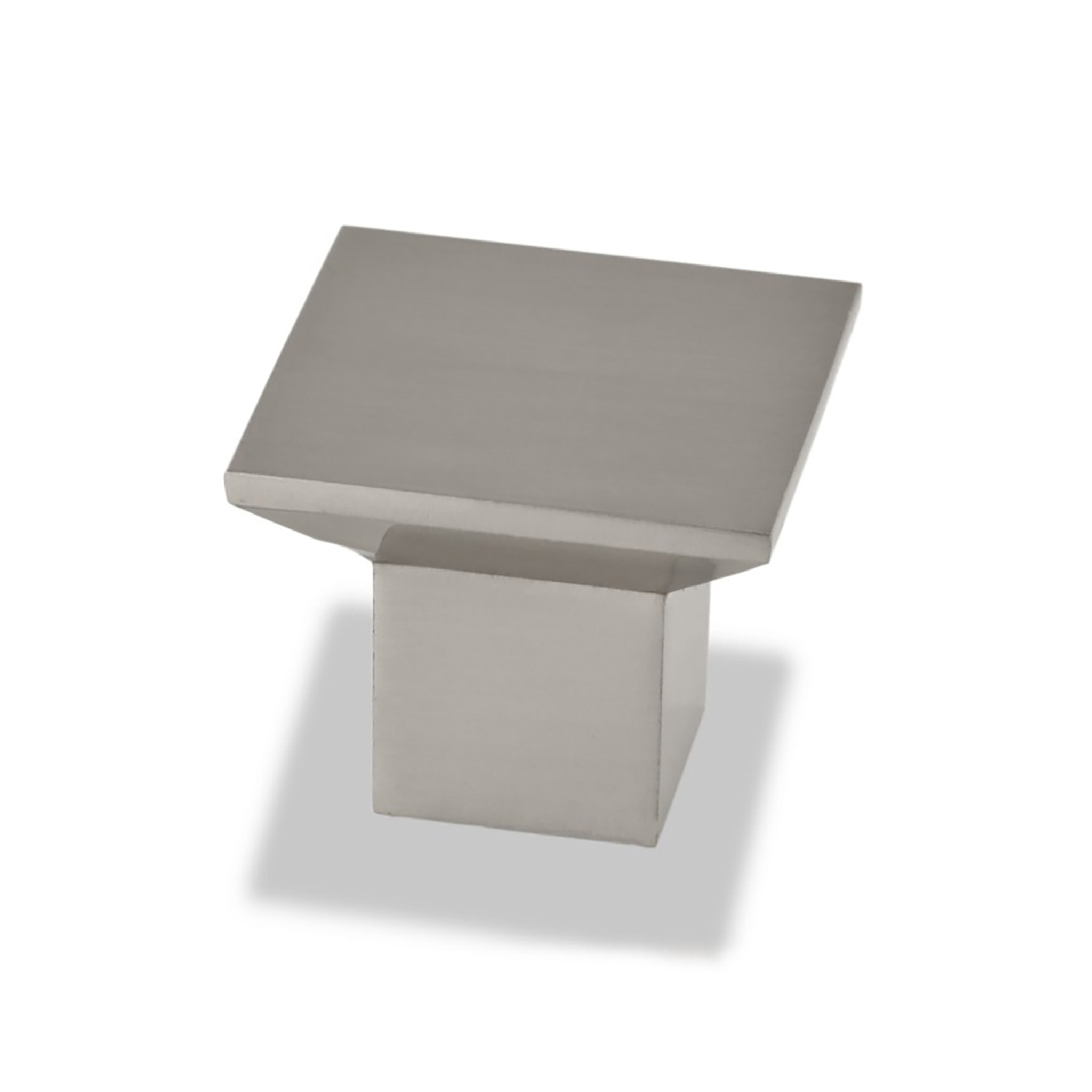 Alumina Modern Square Knob, 37mm, Brushed Satin Nickel