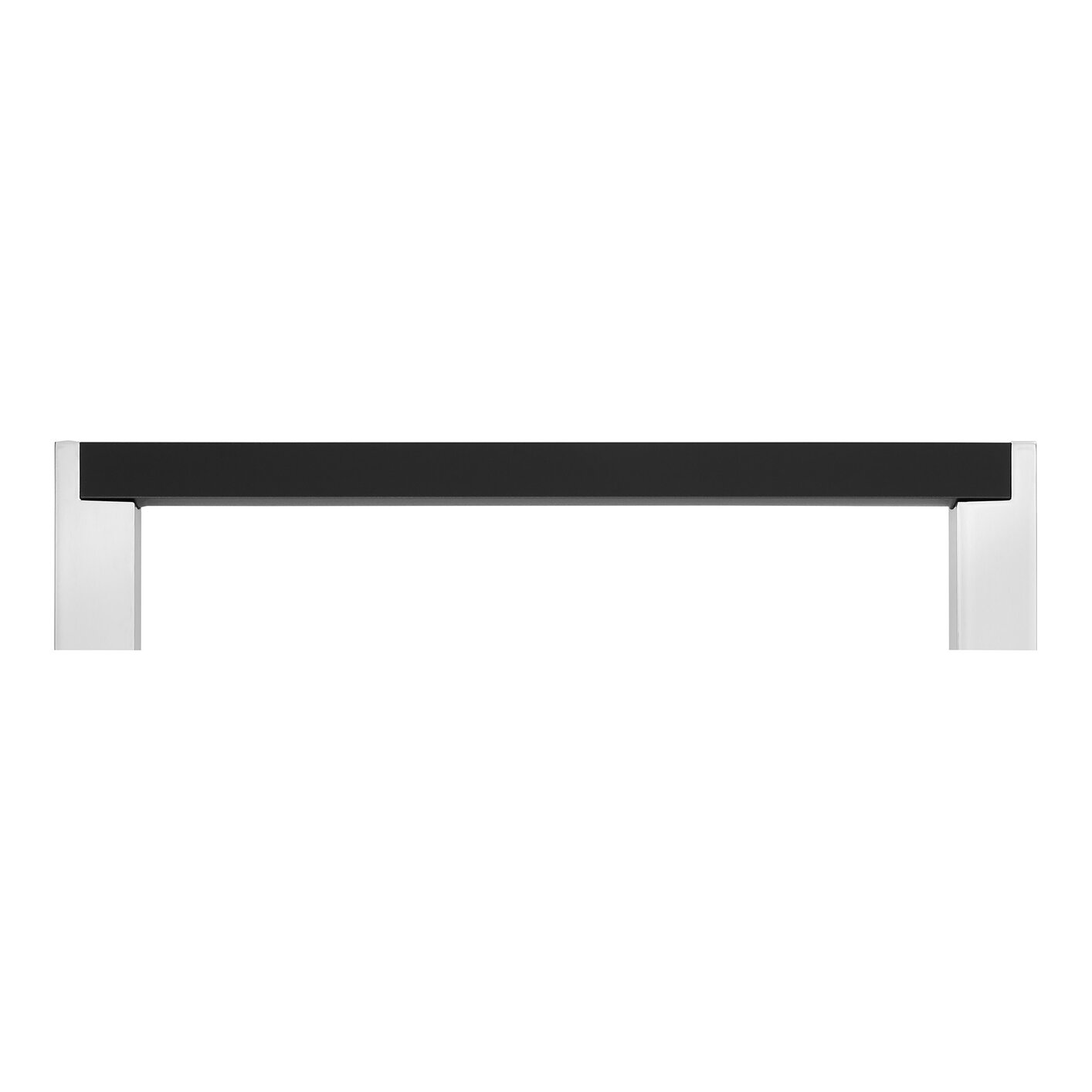 Strathcona Contemporary Pull, 128mm Matte Black / Polished Chrome