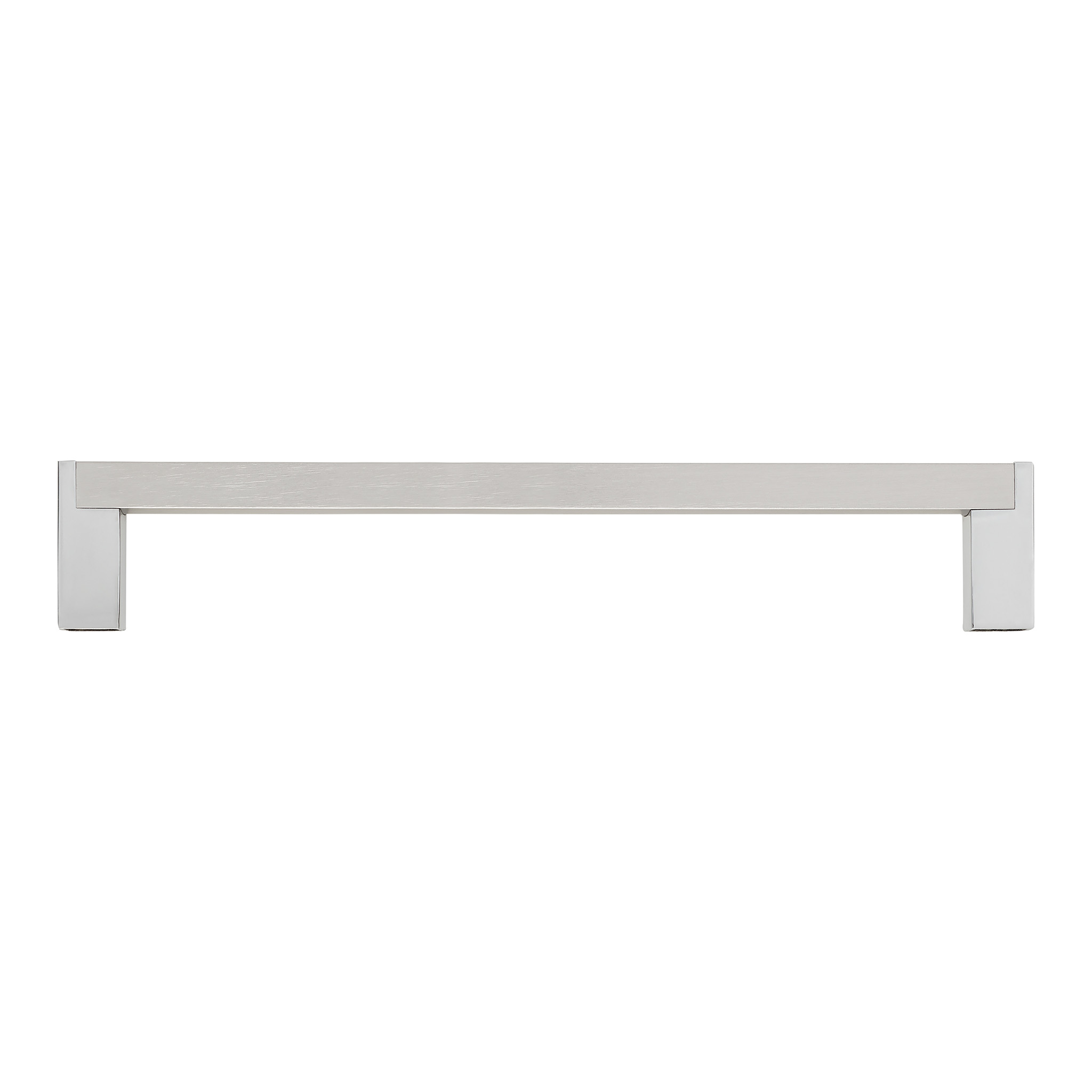 Strathcona Contemporary Pull, 160mm Brushed Satin Nickel / Polished Chrome