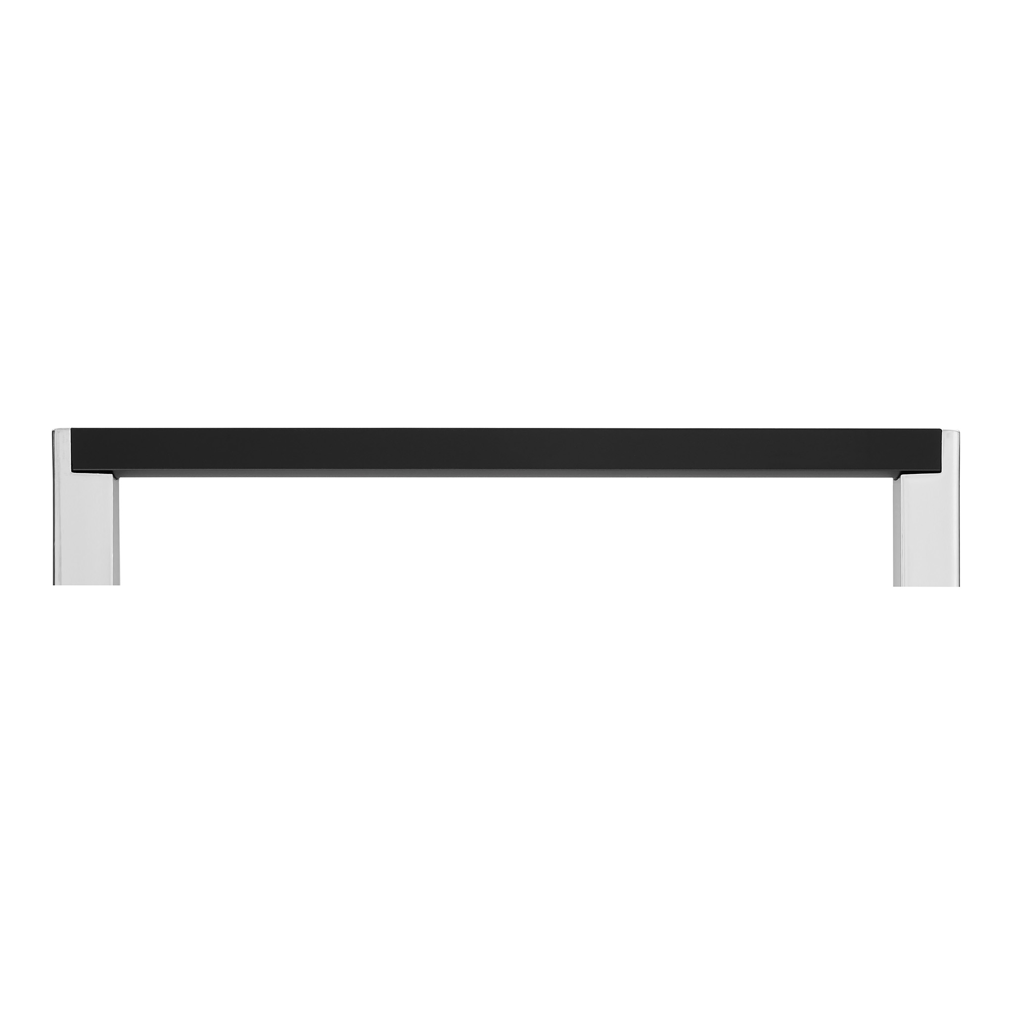 Strathcona Contemporary Pull, 160mm Matte Black / Polished Chrome