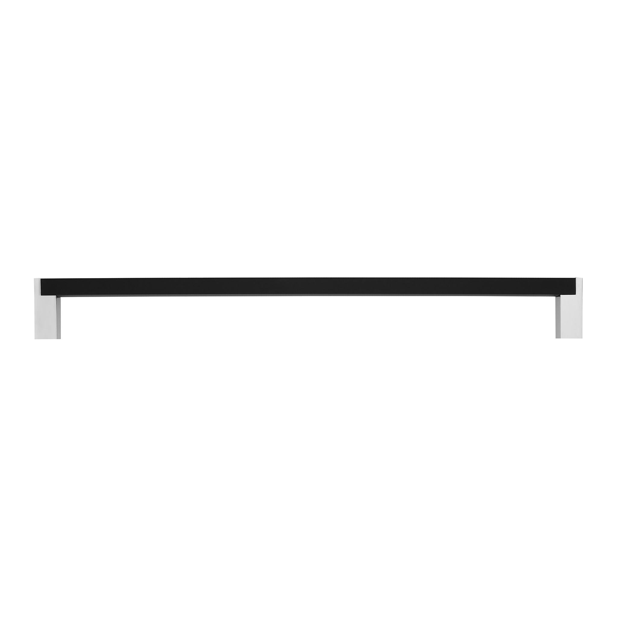 Strathcona Contemporary Pull, 256mm Matte Black / Polished Chrome