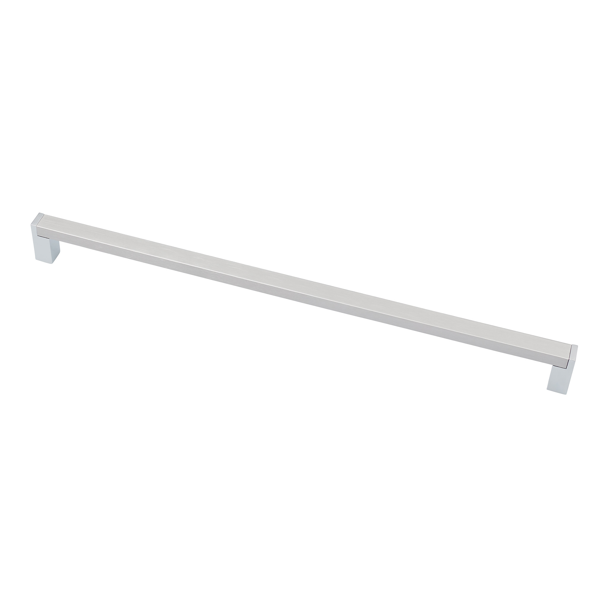 Strathcona Contemporary Pull, 320mm Brushed Satin Nickel / Polished Chrome