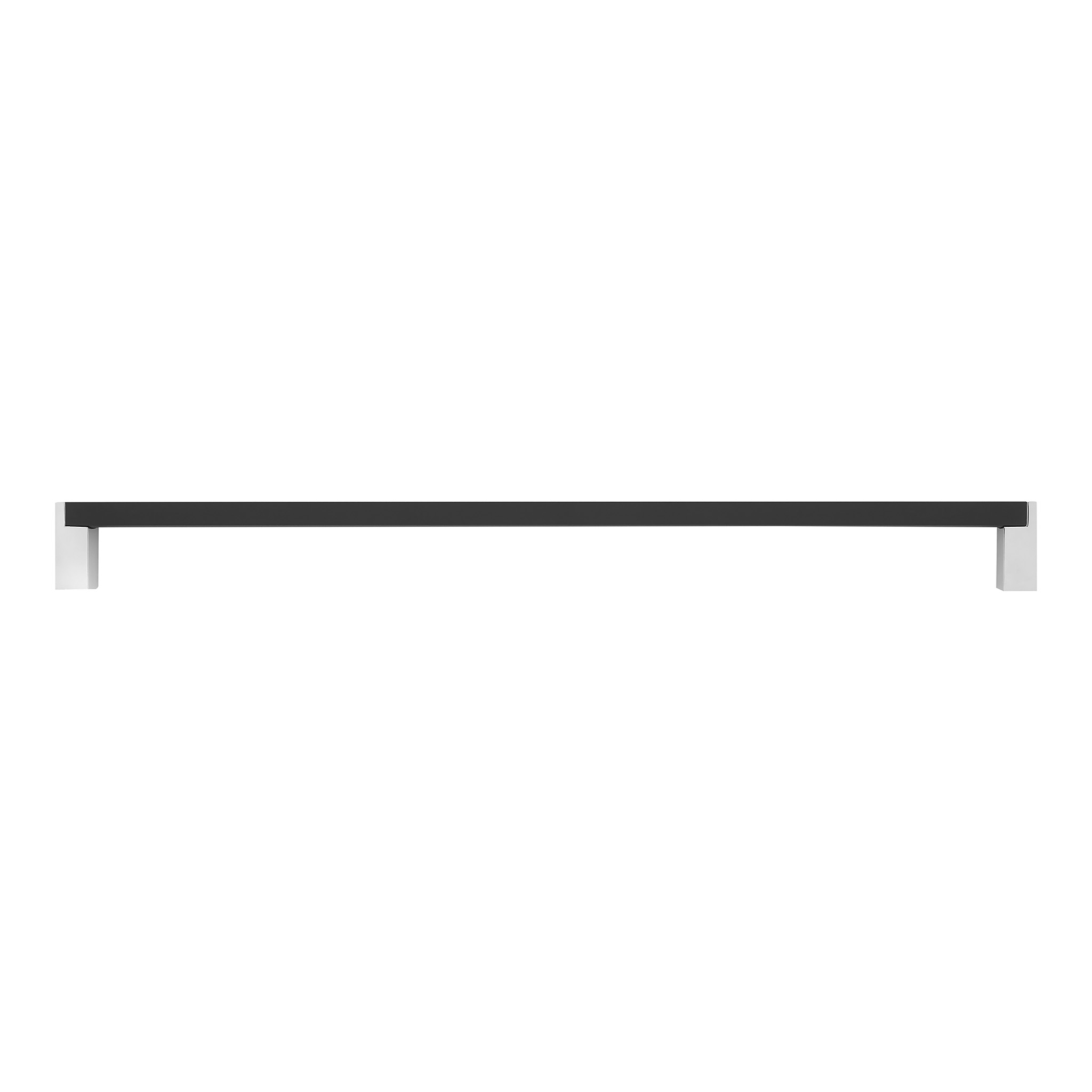 Strathcona Contemporary Pull, 320mm Matte Black / Polished Chrome