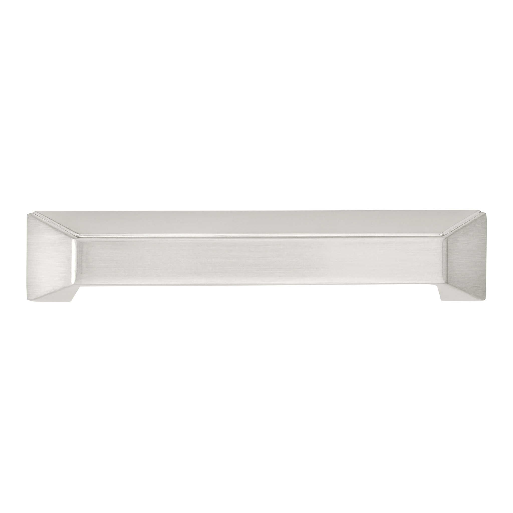 Grotto Classic Square Cup Pull, 128mm, Brushed Satin Nickel