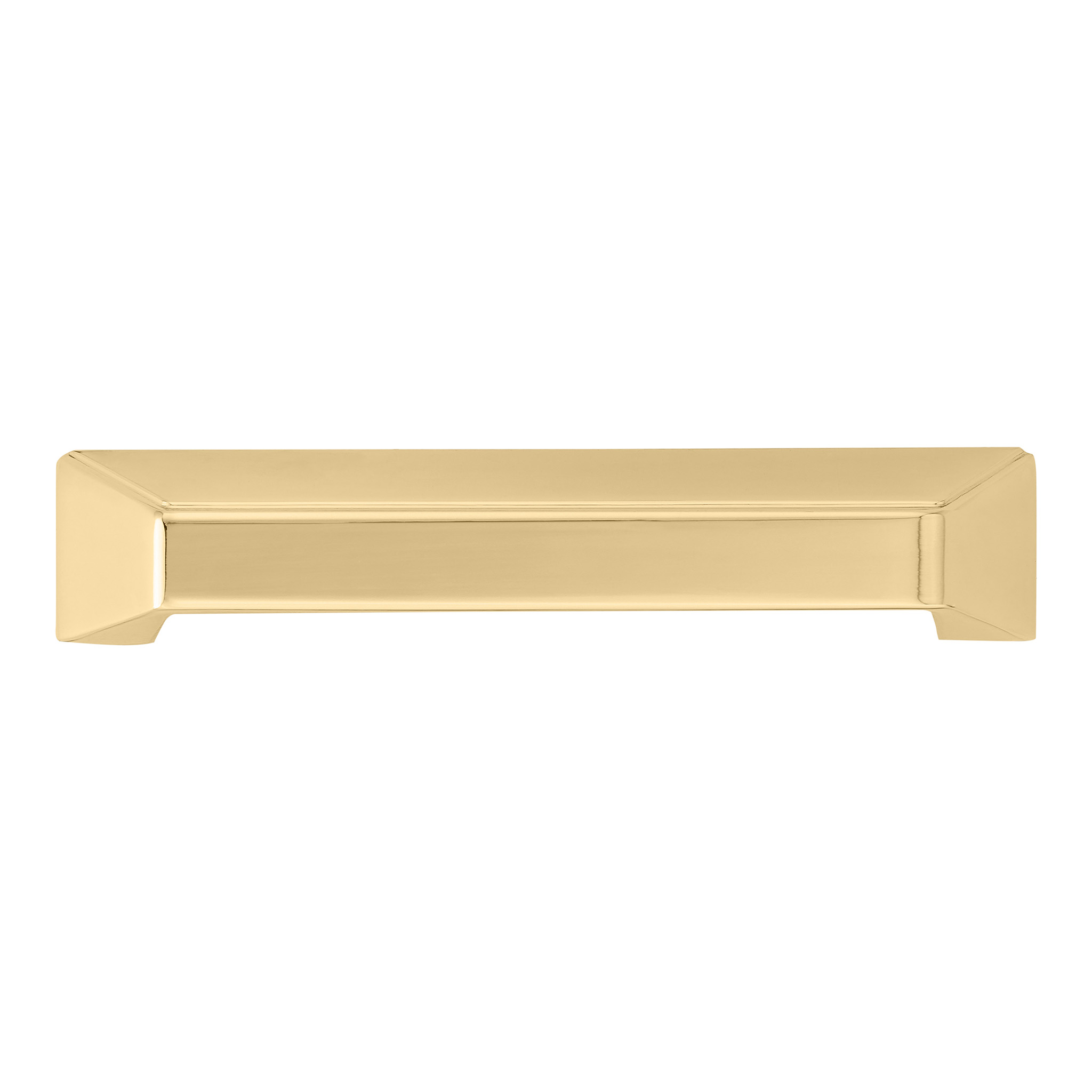 Grotto Classic Square Cup Pull, 128mm, Polished Gold