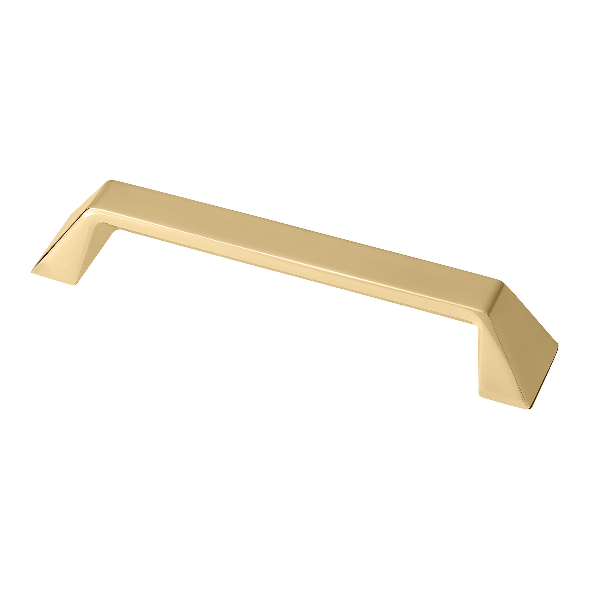 Grotto Classic Square Cup Pull, 128mm, Polished Gold