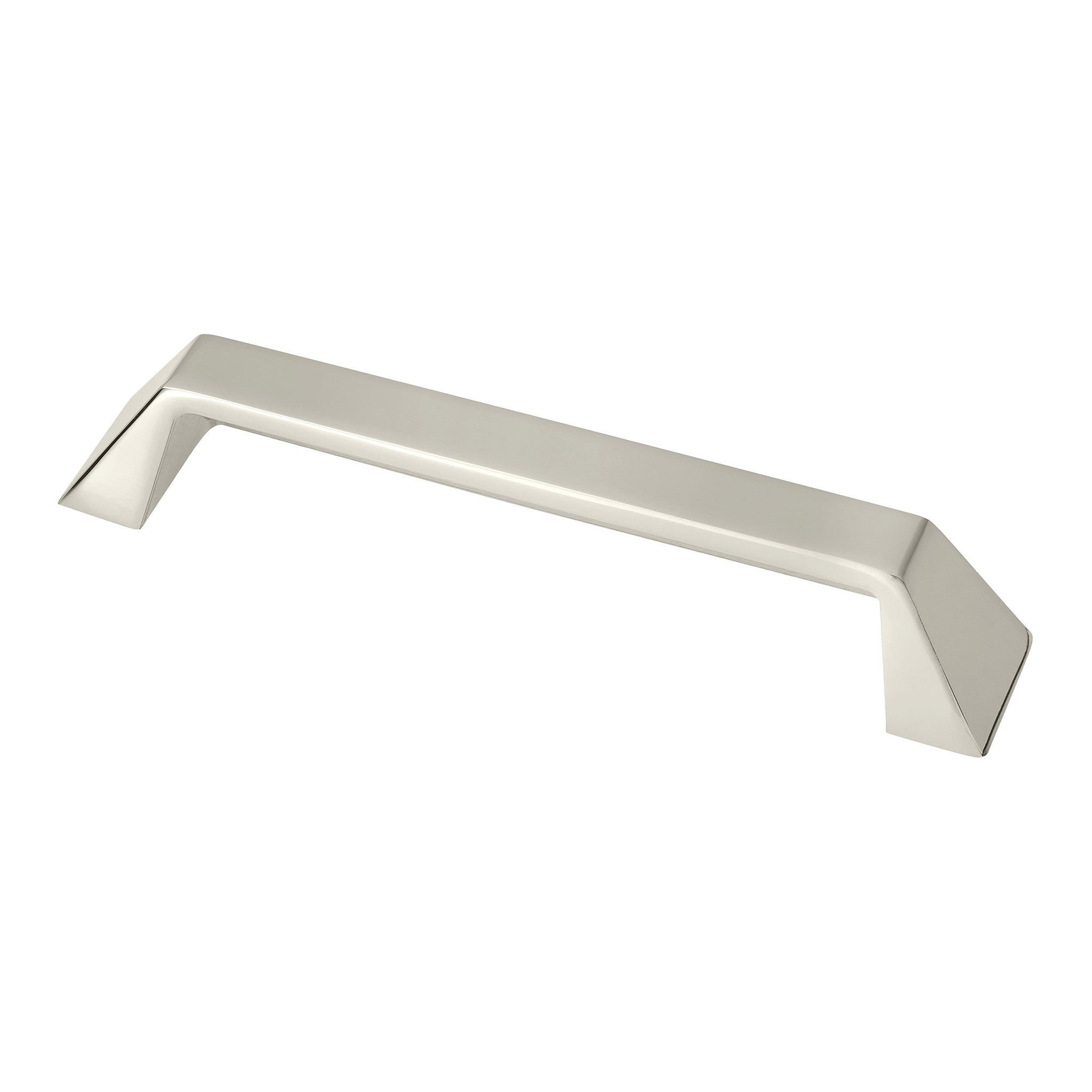 Grotto Classic Square Cup Pull, 128mm, Polished Nickel