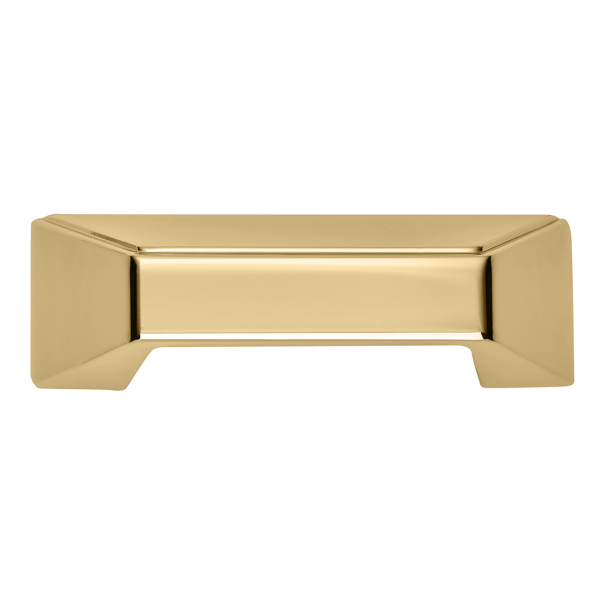 Grotto Classic Square Cup Pull, 64mm, Polished Gold