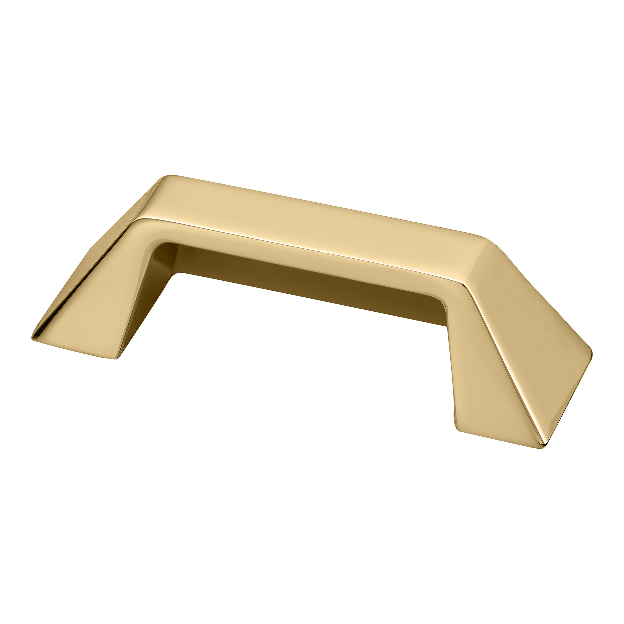 Grotto Classic Square Cup Pull, 64mm, Polished Gold