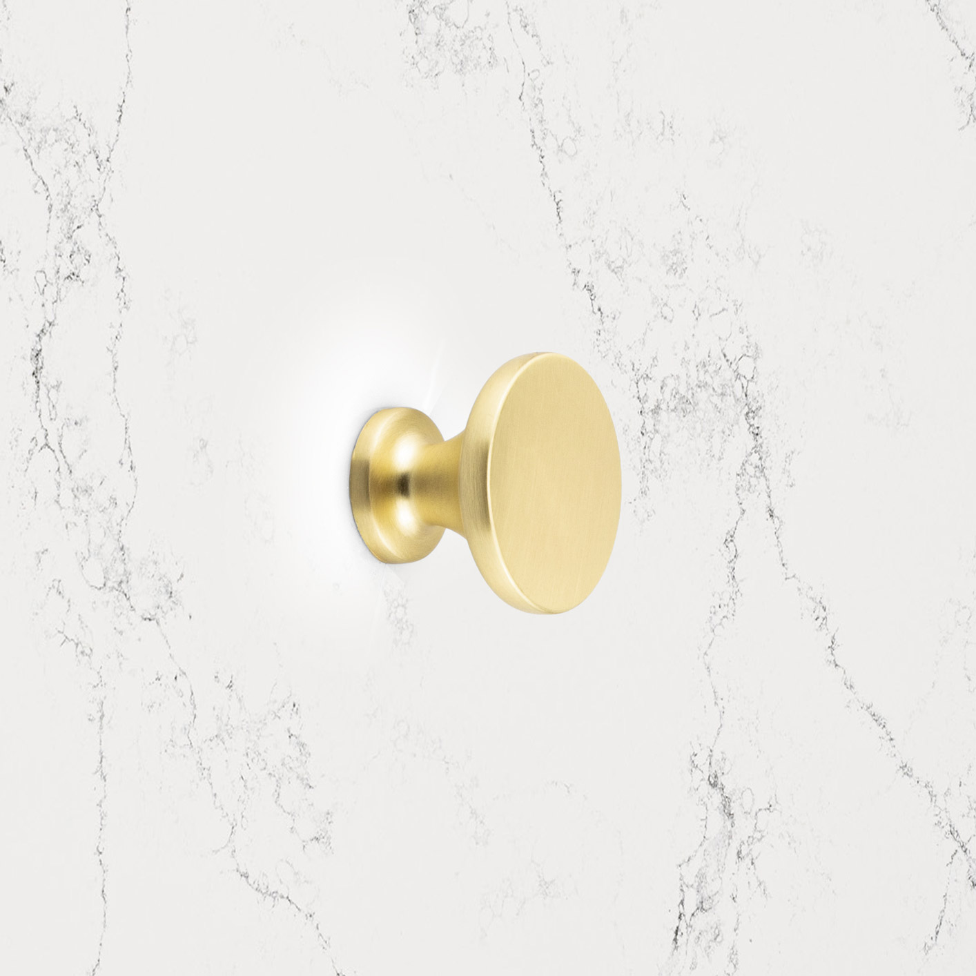 Mesa Contemporary Knob, 37mm, Brushed Brass