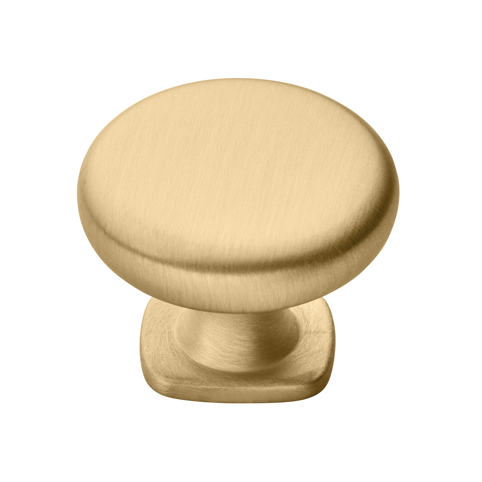 Claremont Transitional Knob, 34mm, Brushed Brass
