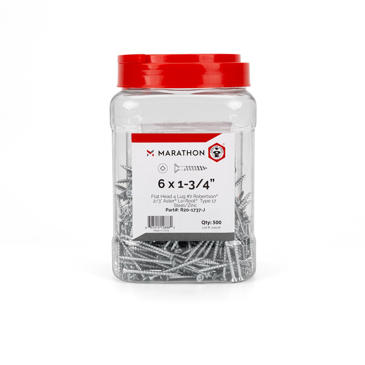 ROBERTSON Flat head with Nibs Aster® Lo-Root® in Jar