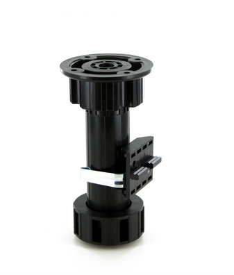 Standard Leg Leveler with Plinth Clip Kit. Wide height adjustment and high load capacity