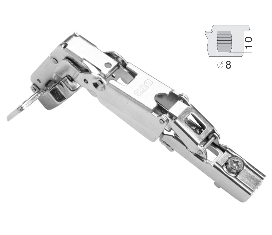 DTC Half Overlay Hinge - 165°