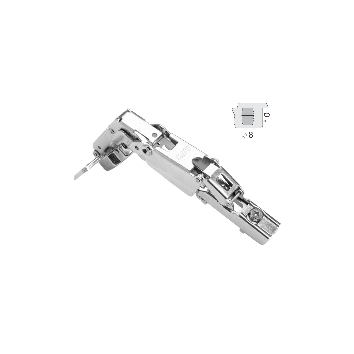 DTC Full Overlay Hinge - 165°