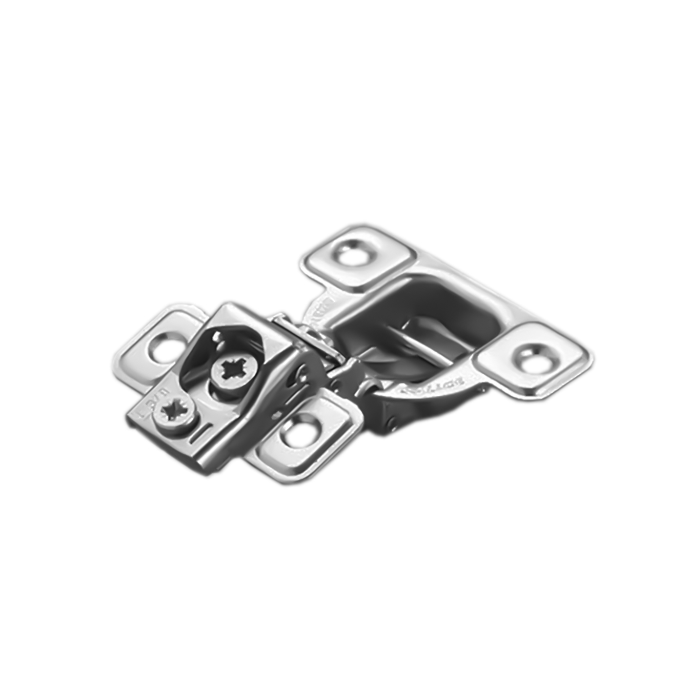 Salice Face Frame Hinge 106°, 1-3/8" Overlay, Screw-On, 3-Way Cam