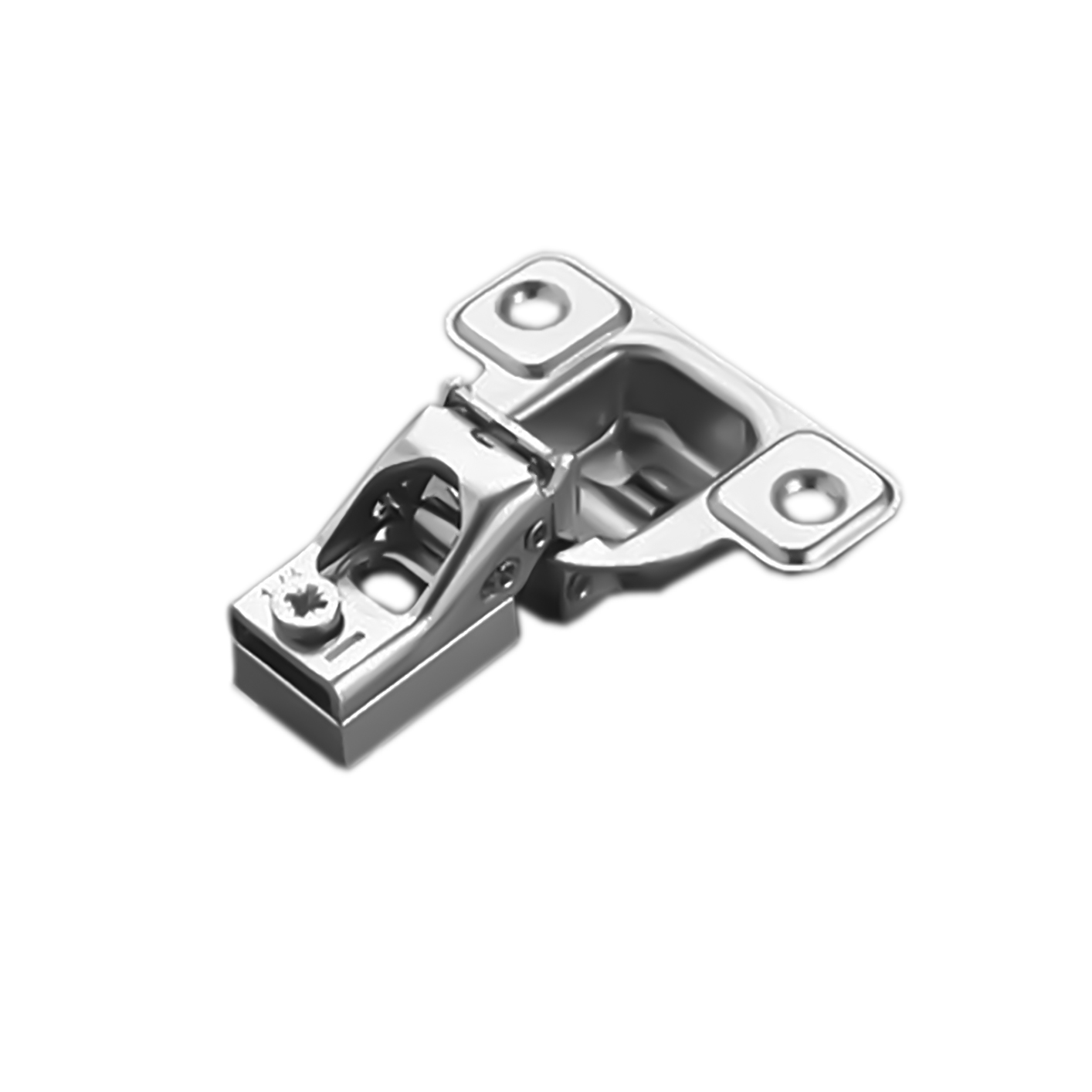 Salice Face Frame Hinge 106°, 1/4" Overlay, Screw-On, 2-Way Cam