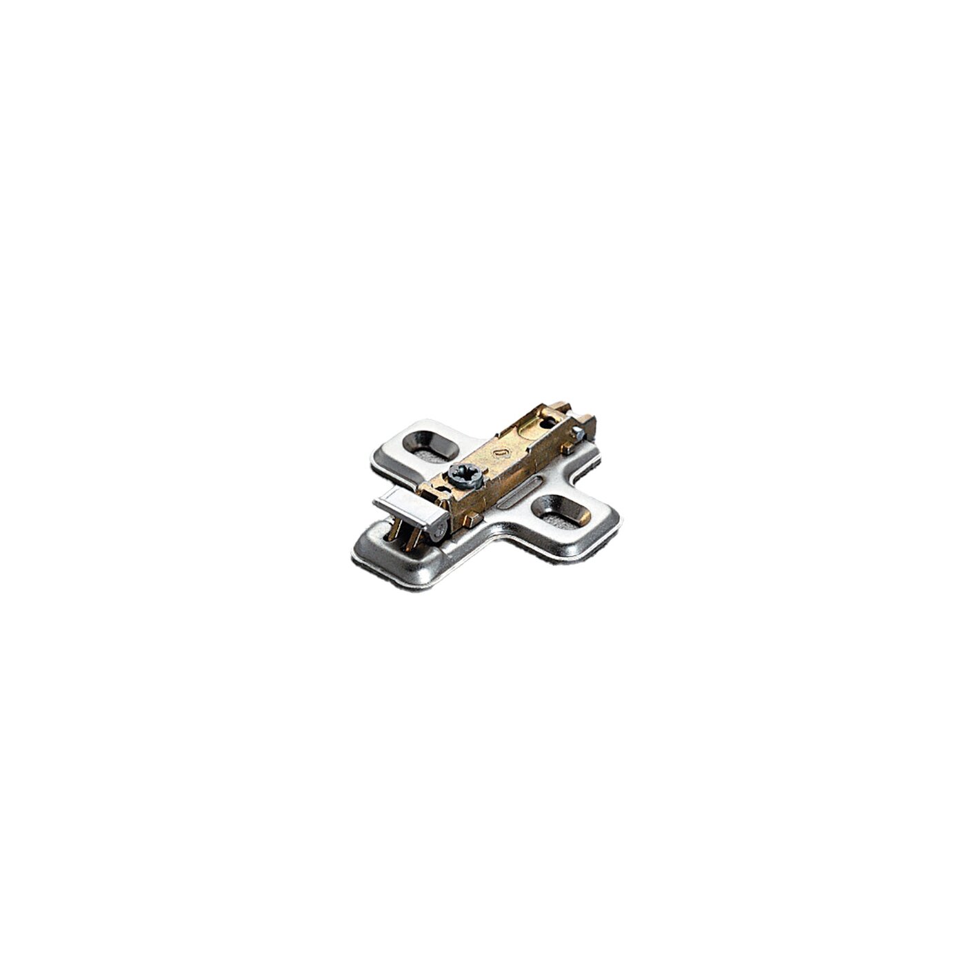 Salice Domi Snap-On Cross-Shaped Single Cam Adjust Mounting Plates, Wood Screws