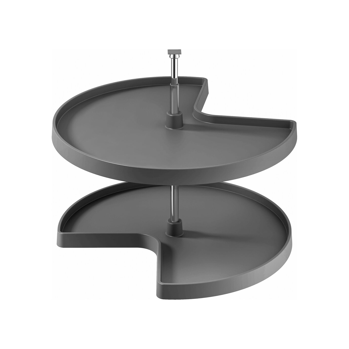 M-Series Lazy Susan Kidney Shape, 24", Anthracite
