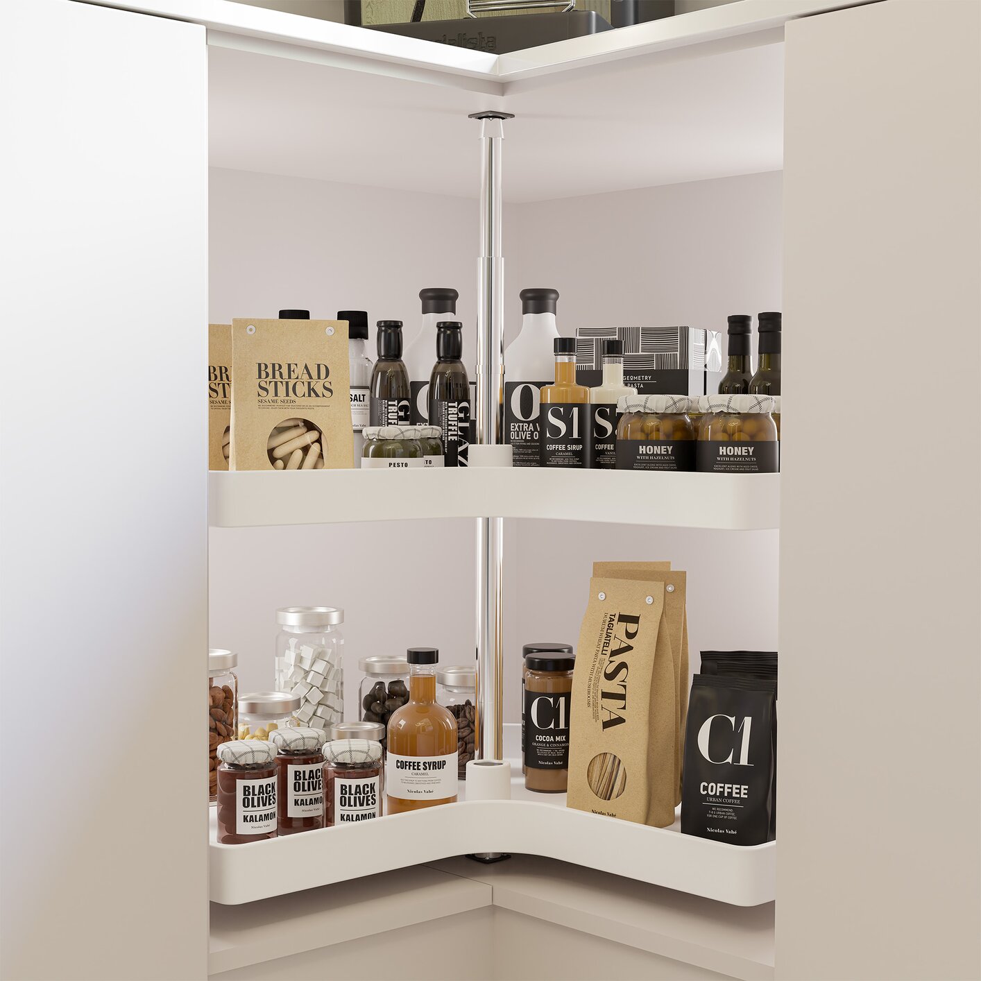 M-Series Lazy Susan Kidney Shape