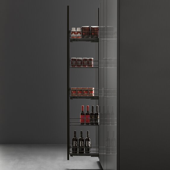 Vibo Filler Pullout for Narrow Pantry, Anthracite Grey