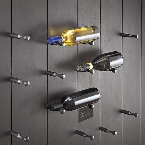 Salice Pin Wine Bottle Holder Kit, Titanium Finish