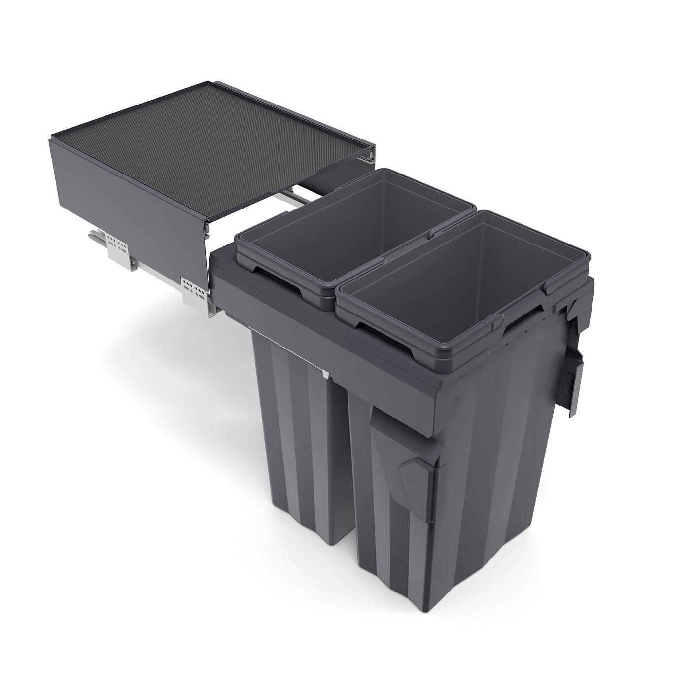 M-Series Max Bin for 18” (450mm) Cabinet, 74L (2 X 37L) Capacity