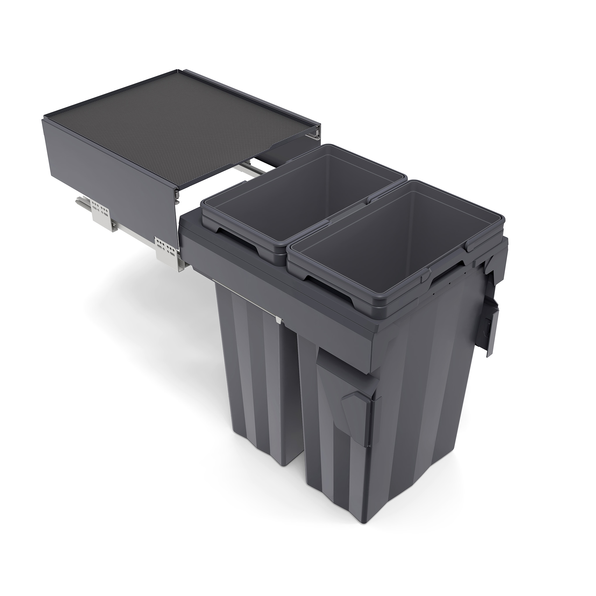 M-Series Max Bin for 18” (450mm) Cabinet, 66L (2 X 33L) Capacity