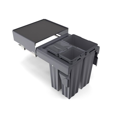 M-Series Max Bin for 24” (600mm) Cabinet, 69L (2 X 16L + 1 X 37L) Capacity