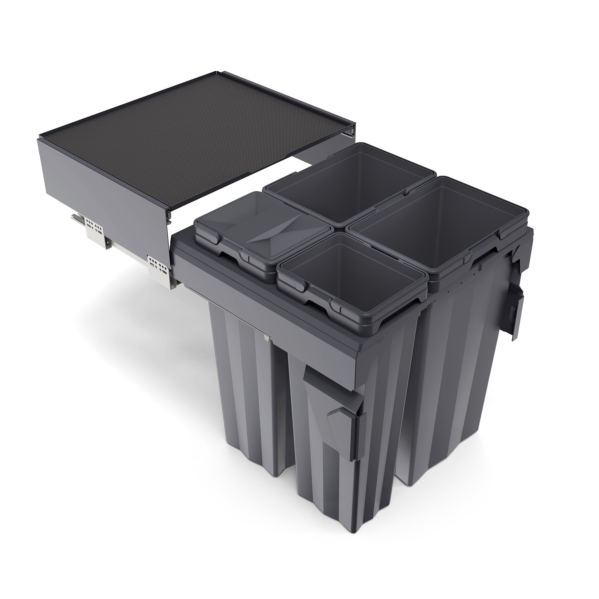 M-Series Max Bin for 24” (600mm) Cabinet, 74L (2 X 13L + 2 X 24L) Capacity