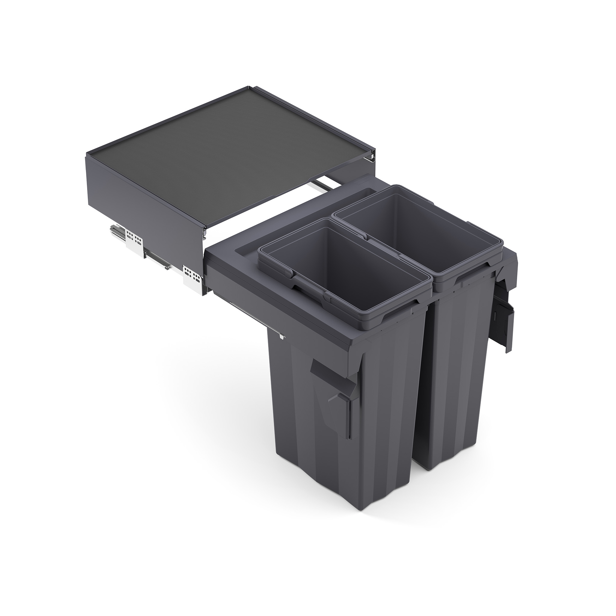 M-Series Max Bin for 24” (600mm) Cabinet, 66L (2 X 33L) Capacity