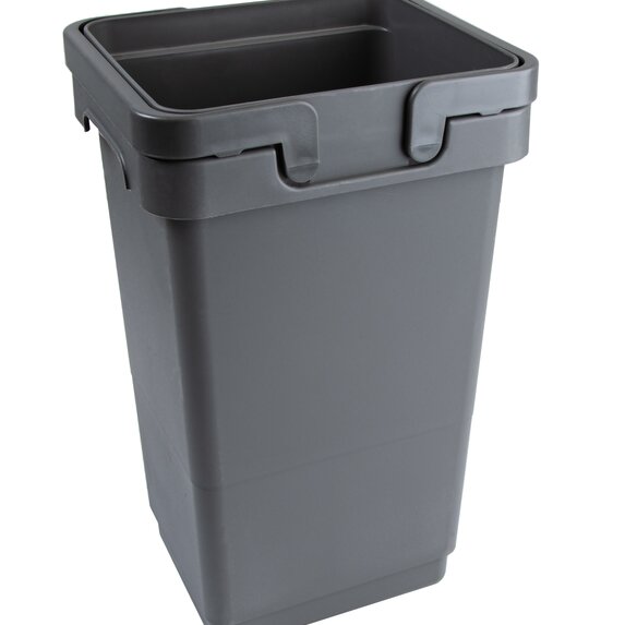 Single Bin 10L with Handles Anthracite